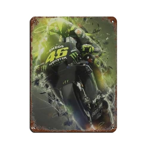 HRJHE Poster "Racing Driver", Valentino Rossi, 3 Stück, Blechschild, Vintage, Metall, Pub, Club, Café, Bar, Zuhause, Wandkunst, Dekoration, Poster, Retro, 30 x 40 cm HRJHE Poster "Racing Driver", Valentino Rossi, 3 Stück, Blechschild, Vintage, Metall, Pub, Club, Café, Bar, Zuhause, Wandkunst, Dekoration, Poster, Retro, 30 x 40 cm von HRJHE