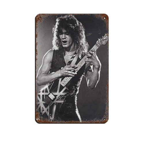 Musikposter Gitarist Eddie Van Halen (8) Blechschild, Vintage, Metall, Pub, Club, Café, Bar, Zuhause, Wandkunst, Dekoration, Poster, Retro, 20 x 30 cm von HRJHE