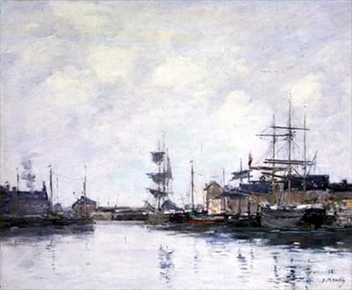 HRJUBWREE Bekannt Abstrakte Leinwand Kunst Moderne Kunst Wandbild Das becken von fecamp von eugene louis boudin Leinwanddruck Malerei für Wanddekoration 60x90cm von HRJUBWREE