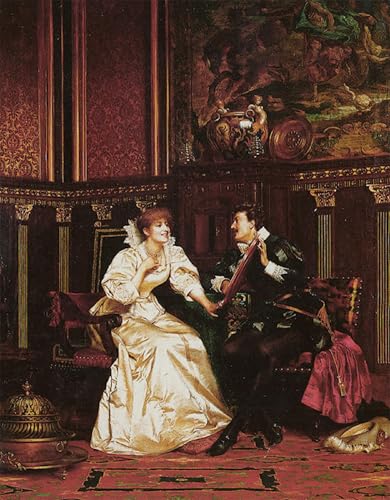 HRJUBWREE Bekannt Abstrakte Leinwand Kunst Moderne Kunst Wandbild La Collana Di Perle Charles Frederick Soulacroix Leinwanddruck Malerei für Wanddekoration 60x90cm von HRJUBWREE