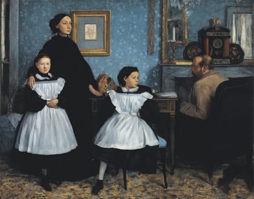 HRJUBWREE Bekannt Abstrakte Leinwand Kunst Moderne Kunst Wandbild Porträt Der Familie Bellelli Von Edgar Degas Leinwanddruck Malerei für Wanddekoration 60x90cm von HRJUBWREE