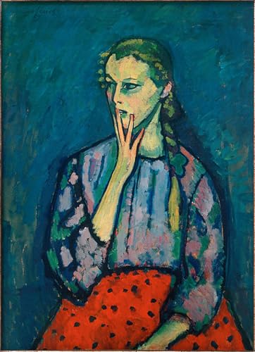 HRJUBWREE Bekannt Abstrakte Leinwand Kunst Moderne Kunst Wandbild Porträt Eines Mädchens Von Alexej Von Jawlensky Leinwanddruck Malerei für Wanddekoration 60x90cm von HRJUBWREE