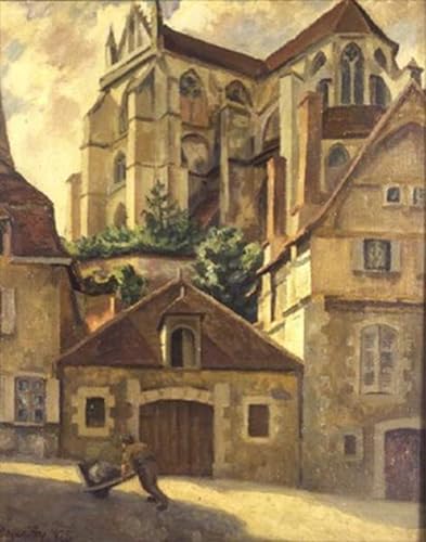 HRJUBWREE Bekannt Wandkunst Bild Druck Vintage Leinwandkunst Auxerre von Roger Eliot Fry Kunstwerk Bilder für Bürodekoration 60x90cm von HRJUBWREE