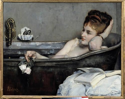 HRJUBWREE Bekannt Wandkunst Bild Druck Vintage Leinwandkunst das Bad oder die Frau im Bad oder das Gemälde von Alfred Emile Stevens Kunstwerk Bilder für Bürodekoration 60x90cm HRJUBWREE Bekannt Wandkunst Bild Druck Vintage Leinwandkunst das Bad oder die Frau im Bad oder das Gemälde von Alfred Emile Stevens Kunstwerk Bilder für Bürodekoration 60x90cm von HRJUBWREE