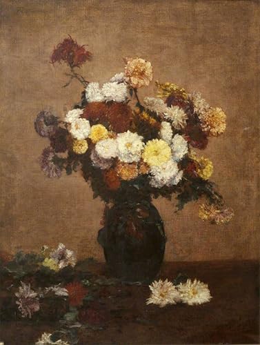 HRJUBWREE Berühmte Gemälde Druck Leinwand Malerei Bilder Wandgemälde Blumen in Einer Vase Von Henri Fantin-latour Poster Kunstwerke für Wohnzimmer Dekoration 60x90cm HRJUBWREE Berühmte Gemälde Druck Leinwand Malerei Bilder Wandgemälde Blumen in Einer Vase Von Henri Fantin-latour Poster Kunstwerke für Wohnzimmer Dekoration 60x90cm von HRJUBWREE