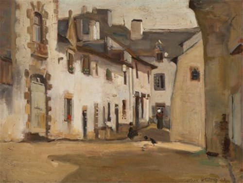 HRJUBWREE Berühmte Gemälde Druck Leinwand Malerei Bilder Wandgemälde Das haus in der gasse von alvan clark Poster Kunstwerke für Wohnzimmer Dekoration 60x90cm von HRJUBWREE