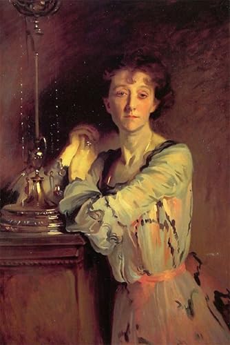 HRJUBWREE Berühmte Gemälde Druck Leinwand Malerei Bilder Wandgemälde Frau charles russell von john singer sargent Poster Kunstwerke für Wohnzimmer Dekoration 60x90cm von HRJUBWREE