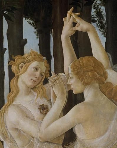 HRJUBWREE Berühmte Gemälde Druck Leinwand Malerei Bilder Wandgemälde Frühling von Sandro Botticelli Poster Kunstwerke für Wohnzimmer Dekoration 60x90cm von HRJUBWREE