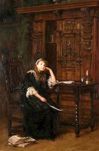 HRJUBWREE Berühmte Gemälde Druck Leinwand Malerei Bilder Wandgemälde Prinzessin Elizabeth Im Gefängnis Von St. Jiamess Von John Everett Millais Poster Kunstwerke für Wohnzimmer Dekoration 60x90cm von HRJUBWREE