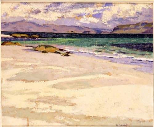 HRJUBWREE Berühmte Gemälde Druck Leinwand Malerei Bilder Wandgemälde die White Strand Iona von Campbell Boileau Cadell Poster Kunstwerke für Wohnzimmer Dekoration 60x90cm von HRJUBWREE
