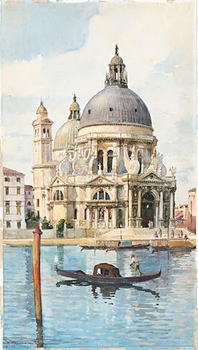 HRJUBWREE Kunst Gemälde Leinwand Malerei Poster Leinwand Wandkunst Ansicht von santa maria salute von alberto Prosdocimi Ölgemälde Wandbilder für Wohnzimmer Dekoration 60x90cm von HRJUBWREE