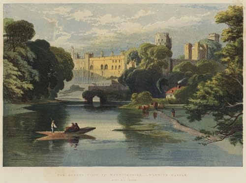 HRJUBWREE Kunst Gemälde Leinwand Malerei Poster Leinwand Wandkunst Der Besuch der Königin in Warwickshire Warwick Castle von Richard Principal Leitch für Wohnzimmer Dekoration 60x90cm von HRJUBWREE