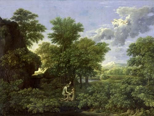 HRJUBWREE Kunst Gemälde Leinwand Malerei Poster Leinwand Wandkunst Der Frühling oder der Garten Eden von Nicolas Ölgemälde Wandbilder für Wohnzimmer Dekoration 60x90cm von HRJUBWREE