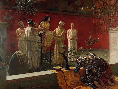 HRJUBWREE Kunst Gemälde Leinwand Malerei Poster Leinwand Wandkunst Die von camillo Miola Ölgemälde Wandbilder für Wohnzimmer Dekoration 60x90cm von HRJUBWREE