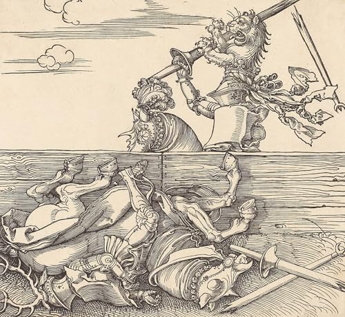 HRJUBWREE Kunst Gemälde Leinwand Malerei Poster Leinwand Wandkunst Italienisches Turnier von albrecht dürer Ölgemälde Wandbilder für Wohnzimmer Dekoration 60x90cm von HRJUBWREE