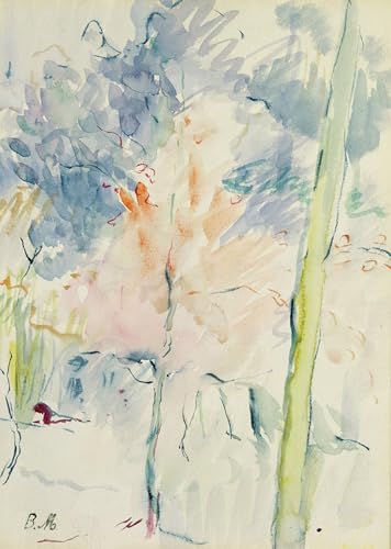 HRJUBWREE Kunst Gemälde Leinwand Malerei Poster Leinwand Wandkunst Roter baum in einem wald von berthe Morisot Ölgemälde Wandbilder für Wohnzimmer Dekoration 60x90cm HRJUBWREE Kunst Gemälde Leinwand Malerei Poster Leinwand Wandkunst Roter baum in einem wald von berthe Morisot Ölgemälde Wandbilder für Wohnzimmer Dekoration 60x90cm von HRJUBWREE