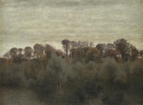 HRJUBWREE Kunst Gemälde Leinwand Malerei Poster Leinwand Wandkunst Sommerlandschaft in der Nähe des Farum-Sees Vilhelm Hammershoi Ölgemälde Wandbilder für Wohnzimmer Dekoration 60x90cm von HRJUBWREE