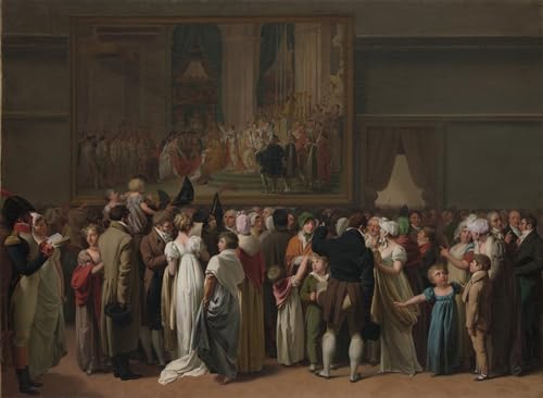 HRJUBWREE Kunst Gemälde Leinwand Malerei Poster Leinwand Wandkunst das Public Viewing David's von Louis Leopold Boilly Ölgemälde Wandbilder für Wohnzimmer Dekoration 60x90cm von HRJUBWREE