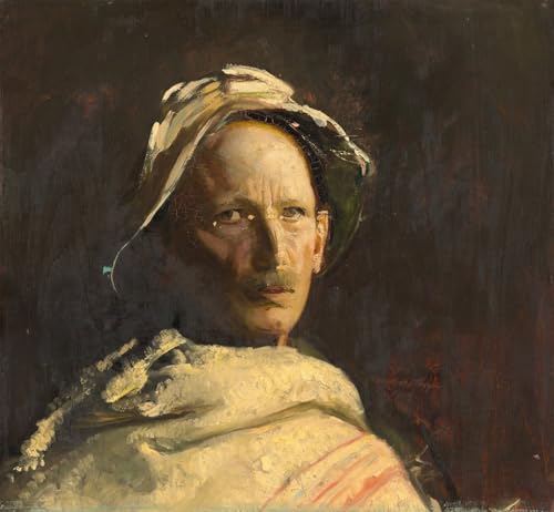 HRJUBWREE Vintage Leinwandmalerei Ölgemälde Wandbilder Kunstdrucke Leinwand Selbstporträt von Abbott Handerson Thayer Wandkunst Bild Druck für Wanddekoration 60x90cm von HRJUBWREE