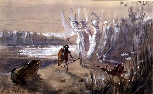 HRJUBWREE Vintage Leinwandmalerei Ölgemälde Wandbilder Kunstdrucke Leinwand in der Prozession von Anster Fitzgerald Wandkunst Bild Druck für Wanddekoration 60x90cm von HRJUBWREE