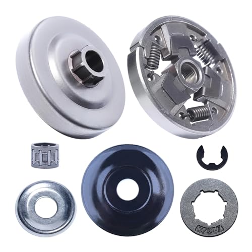 3/8"-7T Kupplungstrommel Kettenrad Felge Unterlegscheibe Clip Lagersatz Passend for 024 026 MS260 Pro Kettensäge 19mm 100791X Ersatzteile 3/8"-7T Kupplungstrommel Kettenrad Felge Unterlegscheibe Clip Lagersatz Passend for 024 026 MS260 Pro Kettensäge 19mm 100791X Ersatzteile von HRKAURB
