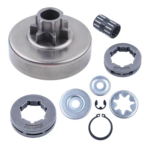 3/8 Zoll 7T Kupplungstrommel und Kettenradfelgensatz passend for MS380-Kettensäge mit Nadellager, E-Clip-Unterlegscheibe, Reparatursatz, ersetzt 1119 0007 3/8 Zoll 7T Kupplungstrommel und Kettenradfelgensatz passend for MS380-Kettensäge mit Nadellager, E-Clip-Unterlegscheibe, Reparatursatz, ersetzt 1119 0007 von HRKAURB