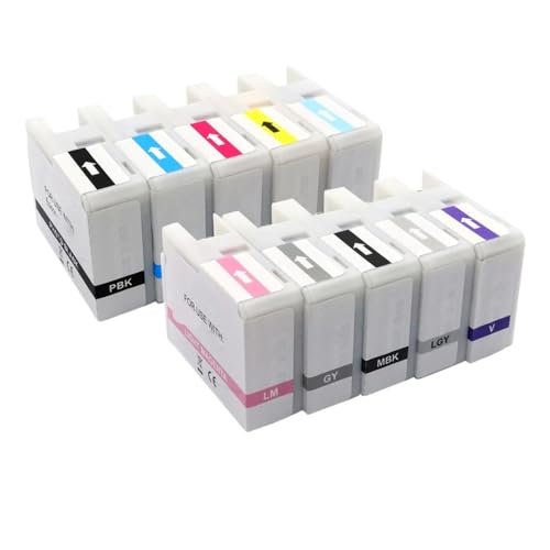 HRNJX T47A1 T47A2 T47A3 T47A4 T47A5 T47A6 T47A7 T47A8 T47A9 T47AD Kompatible Pigment Tinte Patrone Mit Chip Kompatibel mit SC-P708 P908 Serie(T47A9-LGY) von HRNJX
