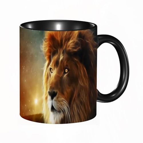 HRRASFAZF Tasse Kaffeetassen,Große 330ml Mit Henkel 100% Handbemalt kaffeebecher porzellan,Afrikanischer Löwe und Nacht in Afrika. Afrikanische Savanne, Mondlichtlandschaf,Frauen,Jahrestag,Muttertag HRRASFAZF Tasse Kaffeetassen,Große 330ml Mit Henkel 100% Handbemalt kaffeebecher porzellan,Afrikanischer Löwe und Nacht in Afrika. Afrikanische Savanne, Mondlichtlandschaf,Frauen,Jahrestag,Muttertag von HRRASFAZF
