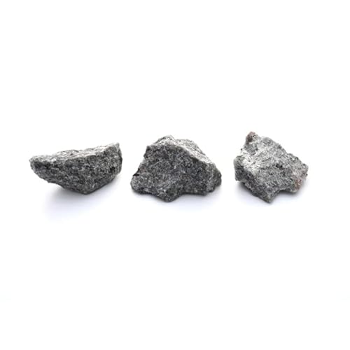 HRTDOFFE Natürlicher Feuerstein-Syenit mit fluoreszierendem Sodalith-Mineral-Rohkristall. Langwellige UV-Sammlungsexemplare - 100 g, 4-5 cm von HRTDOFFE