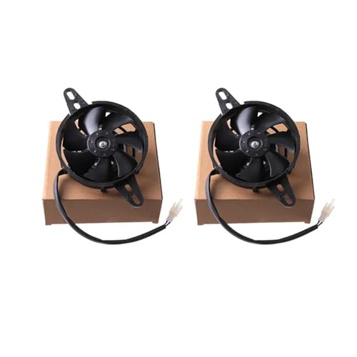 Lüfterölkühler 200cc 250cc Motorkühlerlüfter 12V Passend for ATV Quad Go Kart Buggy Enduro Motorradzubehör(2 pcs) von HRTHCAJ