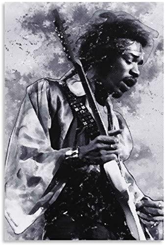 5D Diamant Painting Set FüR Erwachsene Und Kinder Jimi Hendrix-Leinwand-Kunstposter DIY Diamond Painting Kristall Strass Diamant Stickerei GemäLde 23.6"x35.4"(60x90cm) Kein Rahmen von HRTNS