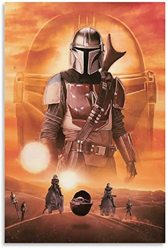 5d Diamond Painting Diamant Bilder FüR Erwachsene Und Kinder Filmplakat Star Wars The Mandalorian Poster DIY Kreuzstich Arts Craft Kristall Strass Stickerei 23.6"x35.4"(60x90cm) Kein Rahmen von HRTNS