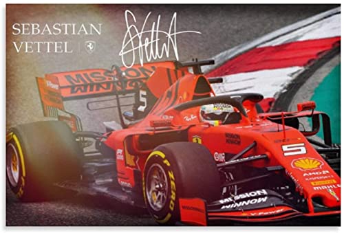 DIY 5d Diamant Malerei Kits FüR Erwachsene Und Kinder Rennfahrer F1-Weltmeister Sebastian Vettel Kreuzstich Art Kristall Strass Stickerei Painting 15.7"x19.7"(40x50cm) Kein Rahmen von HRTNS