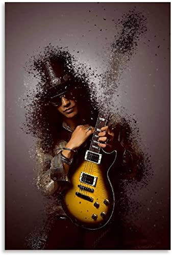 DIY Erwachsene Und Kinder Diamant Malerei Painting Kits Vollbohrer Slash Gnr Gitarrist Promi-PosterHigh-End Custom 5d Strass Bild Kristall Kunsthandwerk 15.7"x19.7"(40x50cm) Kein Rahmen von HRTNS