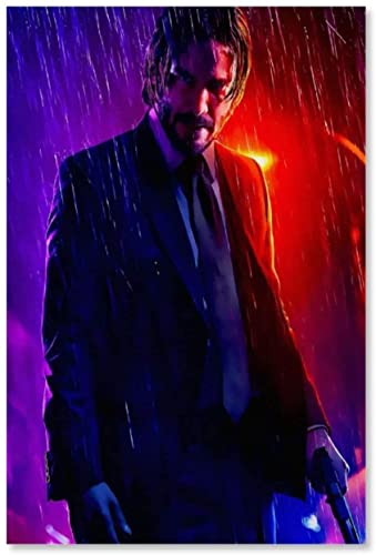 HRTNS GemäLde Auf Leinwand John Wick Postermalerei für Büroeinrichtung Wandkunst Malerei Poster Druckt Bilder 23.6"x35.4"(60x90cm) Kein Rahmen von HRTNS