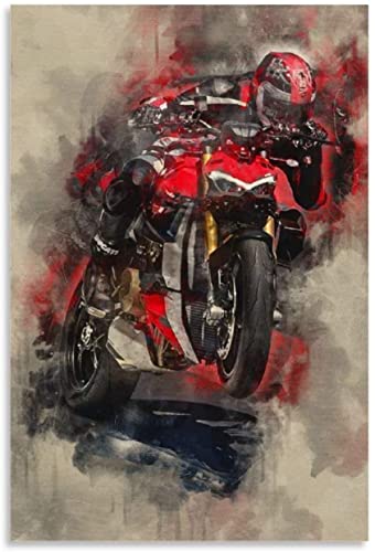 HRTNS Leinwand Bilder Kunst 2020 Ducati Streetfighter als Wohnzimmerdekoration Malerei Poster Druckt Gedruckte 23.6"x35.4"(60x90cm) Kein Rahmen von HRTNS