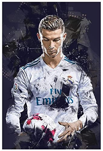 HRTNS Leinwand Bilder Kunst Fußballspieler Cristiano Ronaldo Poster Sport für Raumdekoration Malerei Poster Druckt Gedruckte 23.6"x35.4"(60x90cm) Kein Rahmen von HRTNS