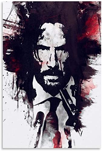 HRTNS Leinwand Bilder Kunst John Wick Keanu Reeves Postermalerei für Raumdekoration Malerei Poster Druckt Gedruckte 15.7"x23.6"(40x60cm) Kein Rahmen von HRTNS