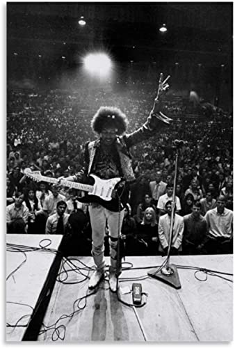 HRTNS Leinwand Bilder Kunst Legendärer Gitarrist Jimi Hendrix 8 Leinwand für Schlafzimmerdekoration Malerei Poster Druckt Gedruckte 15.7"x23.6"(40x60cm) Kein Rahmen von HRTNS