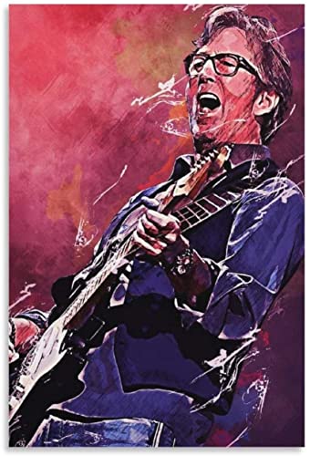 HRTNS Leinwand Druck Poster ERIC Clapton Berühmter Musiker Poster für Familiendekoration Wandkunst Kunstwerk Malerei Kunstdrucke Bild 15.7"x23.6"(40x60cm) Kein Rahmen von HRTNS