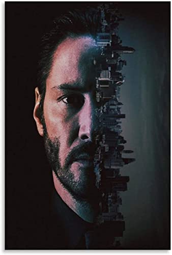 HRTNS Leinwand Druck Poster Herr Wick John Wick Poster-Gemälde für Veranda-Dekor Wandkunst Kunstwerk Malerei Kunstdrucke Bild 15.7"x23.6"(40x60cm)  Kein Rahmen von HRTNS