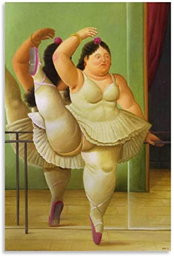 HRTNS Leinwand Druck Poster Maler Fernando Botero Tänzer an der Bar Poster für Büroeinrichtung Wandkunst Kunstwerk Malerei Kunstdrucke Bild 23.6"x35.4"(60x90cm) Kein Rahmen von HRTNS