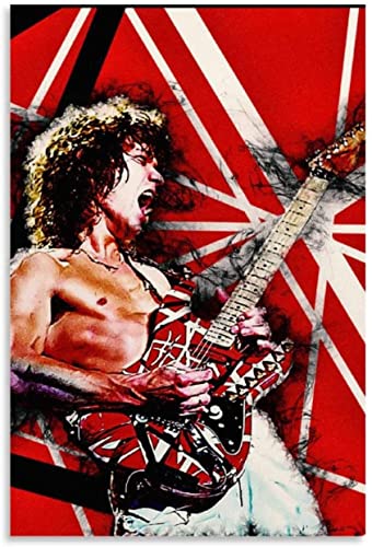 Leinwand Malerei Bild Eddie Van Halen, Gitarrist für Bürodekoration Poster Wandkunst Bilder Und Drucke 23.6"x35.4"(60x90cm) Kein Rahmen von HRTNS