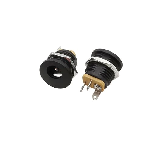 MIUYTRN 10/5/2Pcs DC-022 5,5x2,1mm Power Buchse Jack Anschlüsse Runde Loch Interface Stecker Mutter panel Mount Adapter 5.5 * 2,1mm cuicui(10Pcs) von HRTUFN