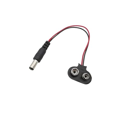 MIUYTRN 10 Stücke 9 V Batterie Schnappverbinder Clip Anschlussdrähte Halter Schwarz Rot Drähte T/I Typ 9 Volt Batterie Clips DIY cuicui(D) von HRTUFN