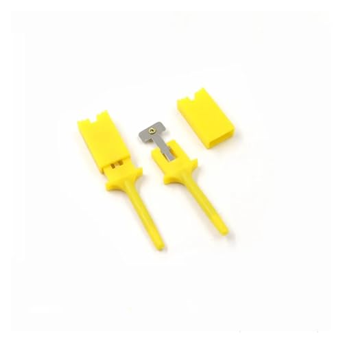 MIUYTRN 10 stücke Flache Test Haken Logic Analyzer Clip Verdrahtung Haken Rot Schwarz Gelb Grün Blau 6 Farben Clip Grabber cuicui(GELB) von HRTUFN