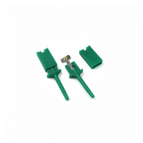 MIUYTRN 10 stücke Flache Test Haken Logic Analyzer Clip Verdrahtung Haken Rot Schwarz Gelb Grün Blau 6 Farben Clip Grabber cuicui(Grün) von HRTUFN