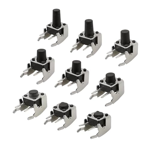 MIUYTRN 100 Teile/los 6x6mm PCB Panel Momentary Tactile Takt Mini Push Button Switch Rechtwinklig Stent 6x6x4.3/4.5/5/6/7/7.5/8/9/10mm cuicui(6x6x10mm) von HRTUFN