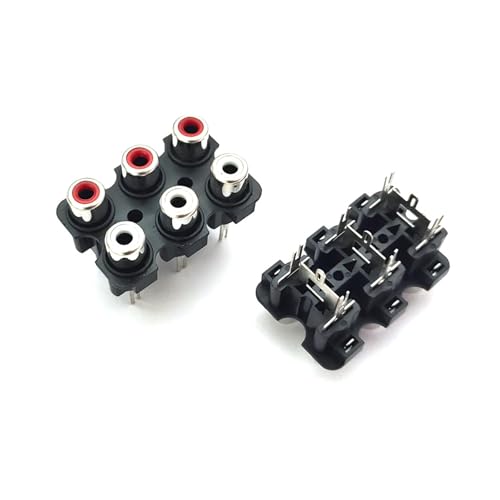 MIUYTRN 2/5/10PCS 2/4/6 Loch Weibliche Stereo Audio Jack AV Audio Eingang Buchse Stecker reihe Verstärker Interface Signal Verbindung cuicui(6 holes,10PCS) von HRTUFN