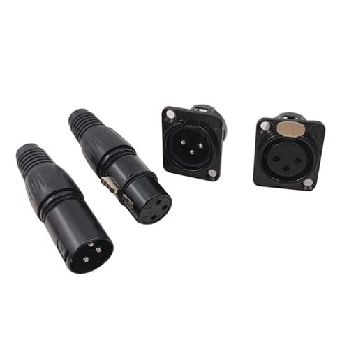 MIUYTRN 5 STÜCKE Metallbuchse YS145 YS146 Männliche und weibliche 3-polige Mikrofonanschluss YS145BG YS146BG Symmetrischer Stecker cuicui(Female socket 5PCS) von HRTUFN